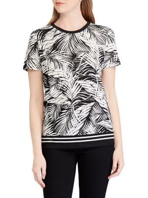 Lauren Ralph Lauren Short-sleeve Palm-print Tee