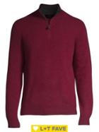 Black Brown Half-zip Cashmere Sweater