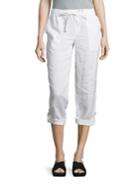 Lord & Taylor Cropped Linen Pants