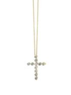 Effy D'oro 14k Gold Diamond Cross Pendant Necklace, 0.49 Tcw