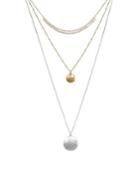 Lucky Brand Turkish Riviera Two-tone And Faux Pearl Layered Pendant Necklace