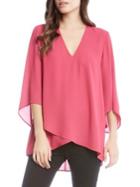 Karen Kane Bracelet-sleeve Asymmetric Top