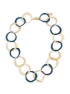 Robert Lee Morris Collection It's A Bunch Of Abalone Patina And Gold Link Collar Necklace