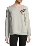 Karl Lagerfeld Paris Patched Long-sleeve Sweater