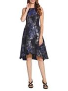 Adrianna Papell Sleeveless Metallic Floral Brocade Fit-&-flare Dress