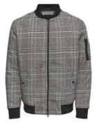 Only And Sons Checked Zip Bomber Jacket