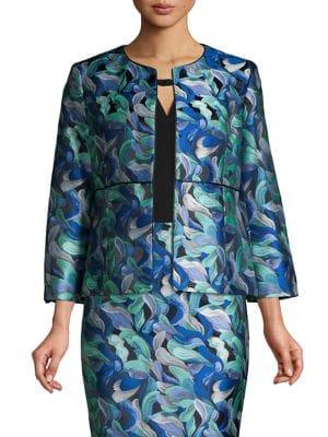 Kasper Abstract Floral Jacket