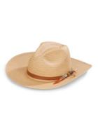 Lovely Bird Feather-accented Panama Hat