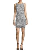 Guess Geometric Ribbed Bodycon Dress