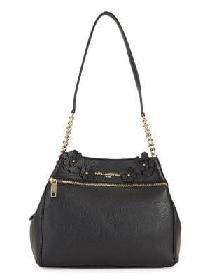 Karl Lagerfeld Paris Floral Bouquet Leather Tote