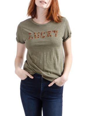 Lucky Brand Logo Cotton Crew Tee