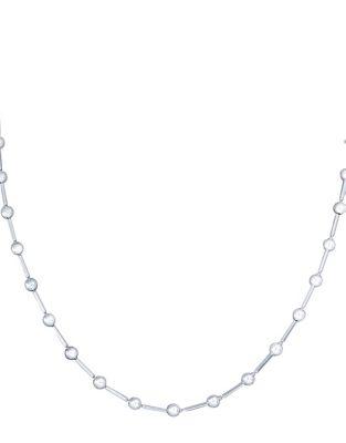Lord & Taylor 18 Ball And Bar Sterling Silver Necklace