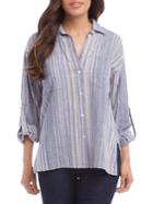 Karen Kane Multi-color Stripe Shirt