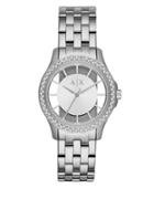 Armani Exchange Lady Hampton Stainless Steel Link Bracelet Watch