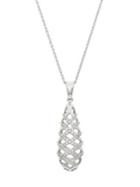 Lord & Taylor White Topaz And Sterling Silver Teardrop Pendant Necklace
