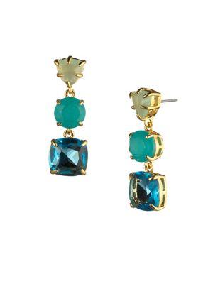 Carolee Malibu Dreams Teal Jade Linear Drop Earring