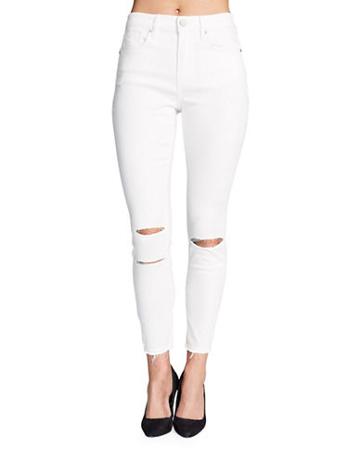 Unpublished Olivia In Salt Destroyed White Denim Jeans