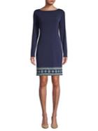 Michael Michael Kors Petite Casablanca Long-sleeve Dress