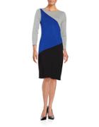 Calvin Klein Long-sleeve Colorblocked Sweater Dress
