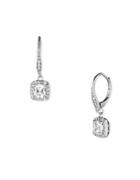 Anne Klein Pave And Faceted Cubic Zirconia Earrings