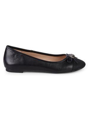 Kurt Geiger London Esme Embellished Leather Ballet Flats