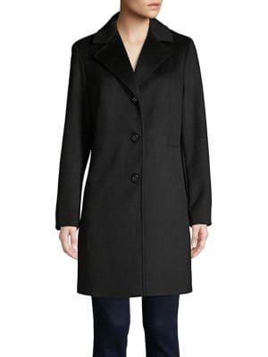 Calvin Klein Petite Long Wool-blend Coat