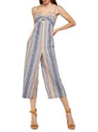 Bcbgeneration Sleeveless Variegated Stripe Culotte Jumpsuit