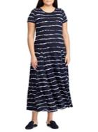 Lauren Ralph Lauren Plus Plus Striped Cotton T-shirt Dress