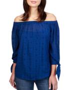 Lucky Brand Eyelet Off-the-shoulder Top