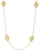 Lord & Taylor 14k Yellow Gold Filigree Station Necklace
