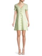 Vero Moda Linen Short Sleeve Button Front Dress