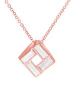 Lord & Taylor 18k Rose Gold And Cubic Zirconia Necklace