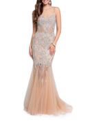 Glamour By Terani Couture Embellished Mermaid Gown
