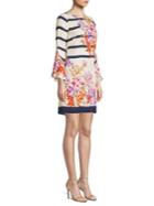 Elie Tahari Ula Riviera Floral Boatneck Dress