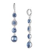 Givenchy Blue Stone Linear Drop Earrings