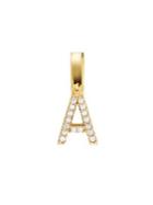 Michael Kors Sterling Silver & Pave Crystal Letter A Charm