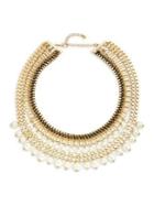 Design Lab Goldtone Chain & Faux Pearl Layered Statement Necklace