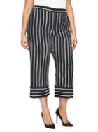 Addition Elle Michel Studio Plus Stripe Wide-leg Cropped Pants