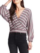 1.state Stripped V-neck Top