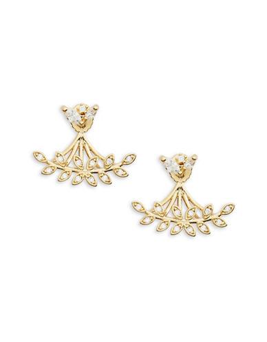 Tai Crystal Leaf Earring Jacket Earrings