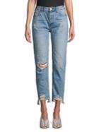 Free People Chewed Up Midrise Straight Pants