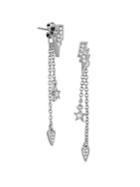 Karl Lagerfeld Paris Ikonik Rocky Multi-charm Swarovski Crystal Drop Earrings