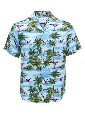 Only And Sons Tropical-printed Button-down Shirt