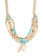 Design Lab Lord & Taylor Beaded Layered Pendant Necklace
