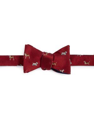 Brooks Brothers Silk Dog Print Bow Tie
