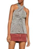 Bcbgmaxazria Crisscross Tie-front Tank
