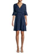 Kensie Dresses Self-tie Bell-sleeve Dress