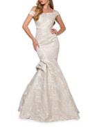 Glamour By Terani Couture Brocade Trumpet Dress