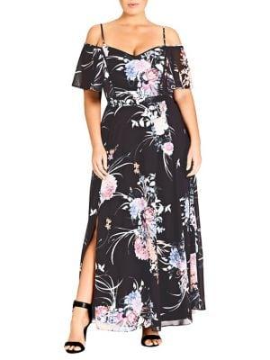 City Chic Plus Flourish Maxi Dress
