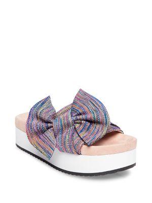 Design Lab Lord & Taylor Jayla Fabric Bow Platform Sandals